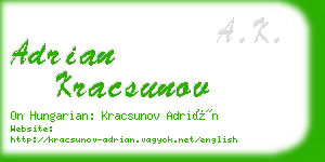 adrian kracsunov business card